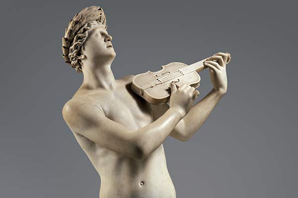 Statue von Cristoforo Stati: Orpheus mit Geige